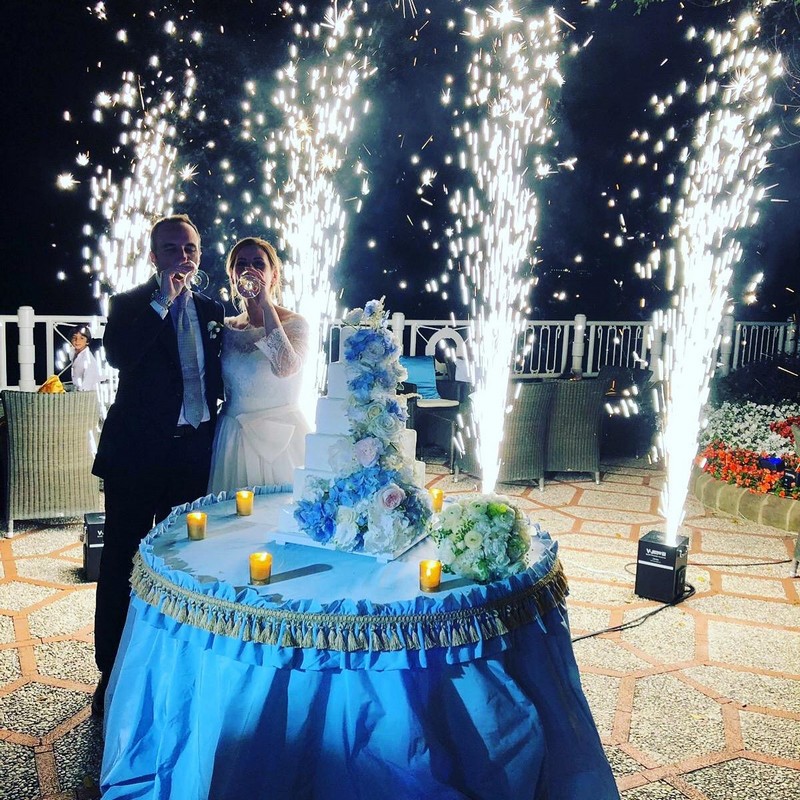 Fontane Luminose Taglio torta - Matrimonio a Sorrento